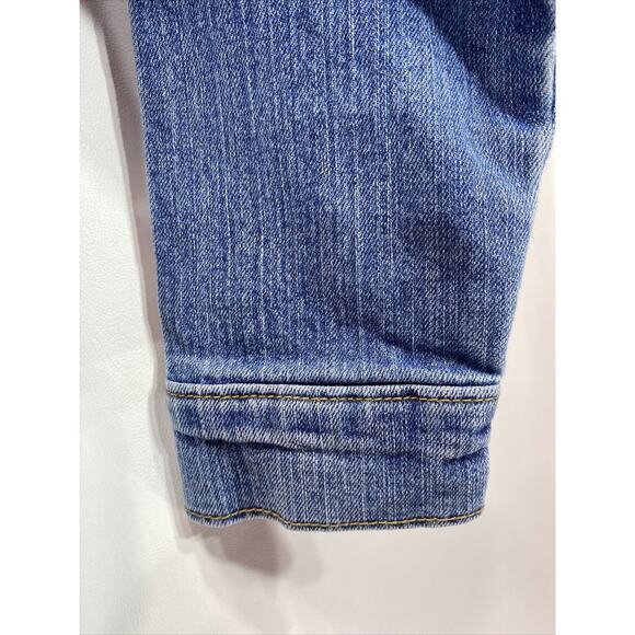 Old Navy Blue Denim Jean Jacket Long Sleeve Stretch Size Girls Medium 8 - Picture 10 of 10